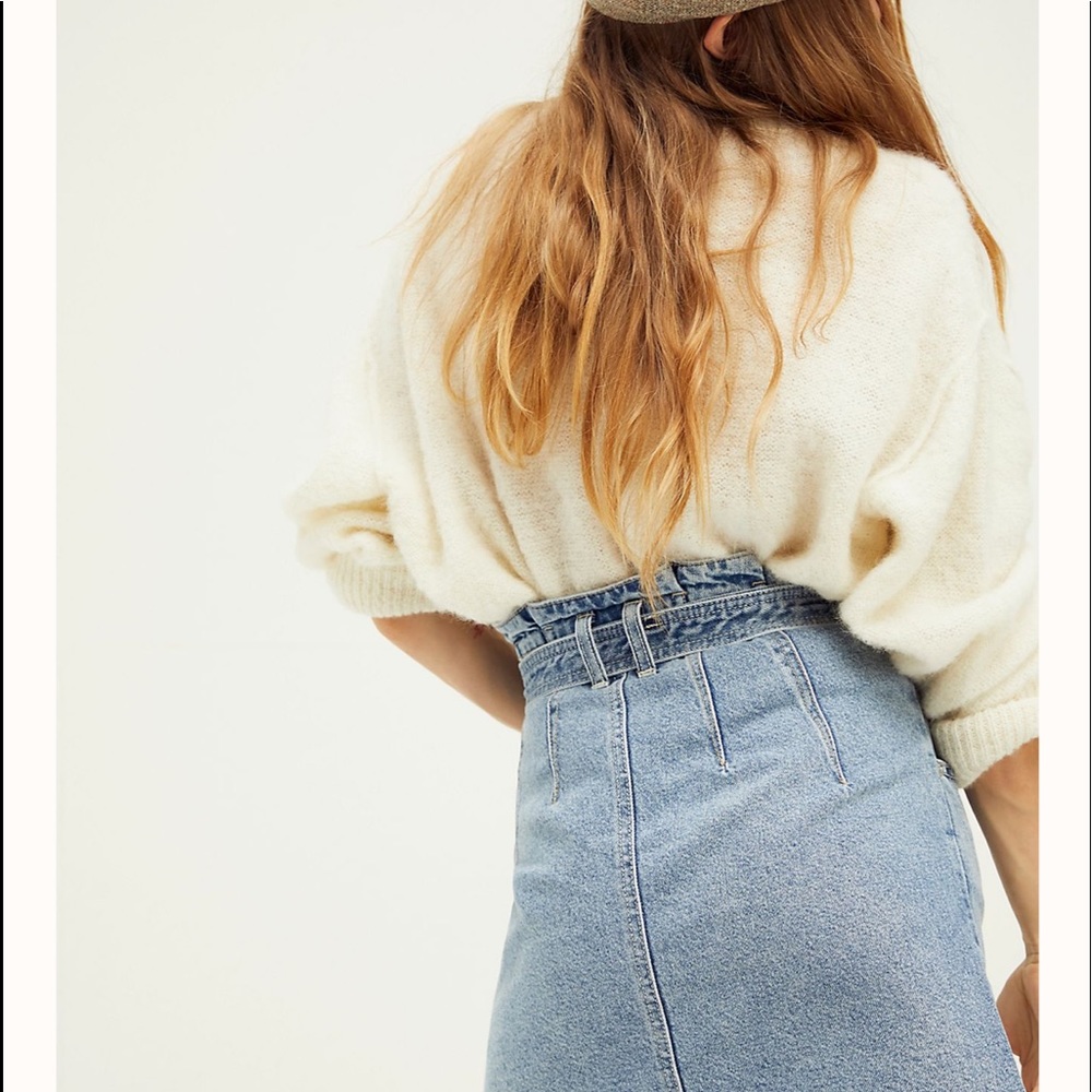NWT Free People East of Eden Mini Denim Skirt - Picture 7 of 14